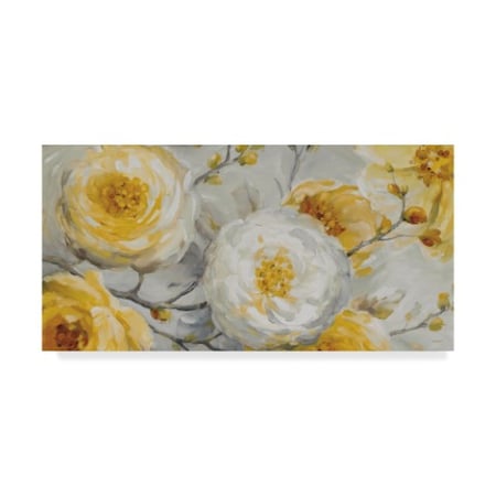Lisa Audit 'Sunshine Roses Grey' Canvas Art,16x32